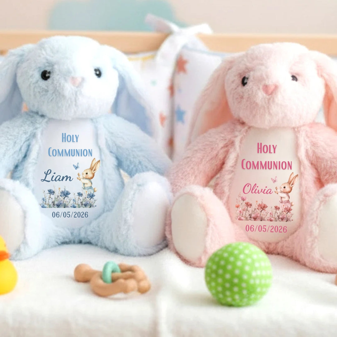 Holy Communion Personalized Stuffed Bunny