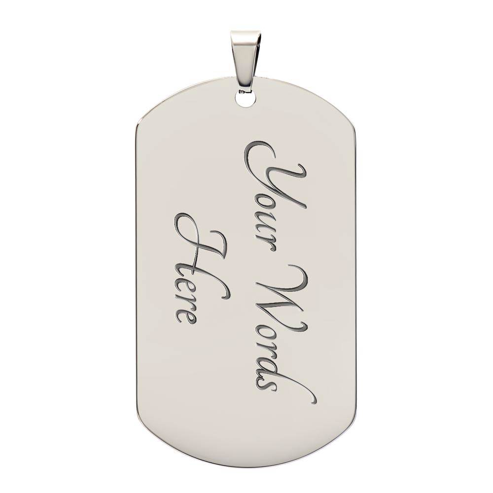 Son Dog Tag - To My Son My Lover Dog Tag Chain Necklace (Remember I will.) B0BMVP857M