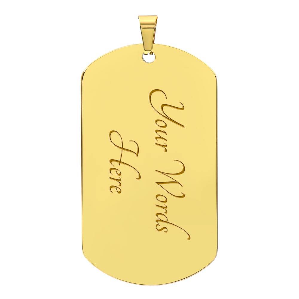 Son Dog Tag - To My Son My Lover Dog Tag Chain Necklace (Remember I will.) B0BMVP857M