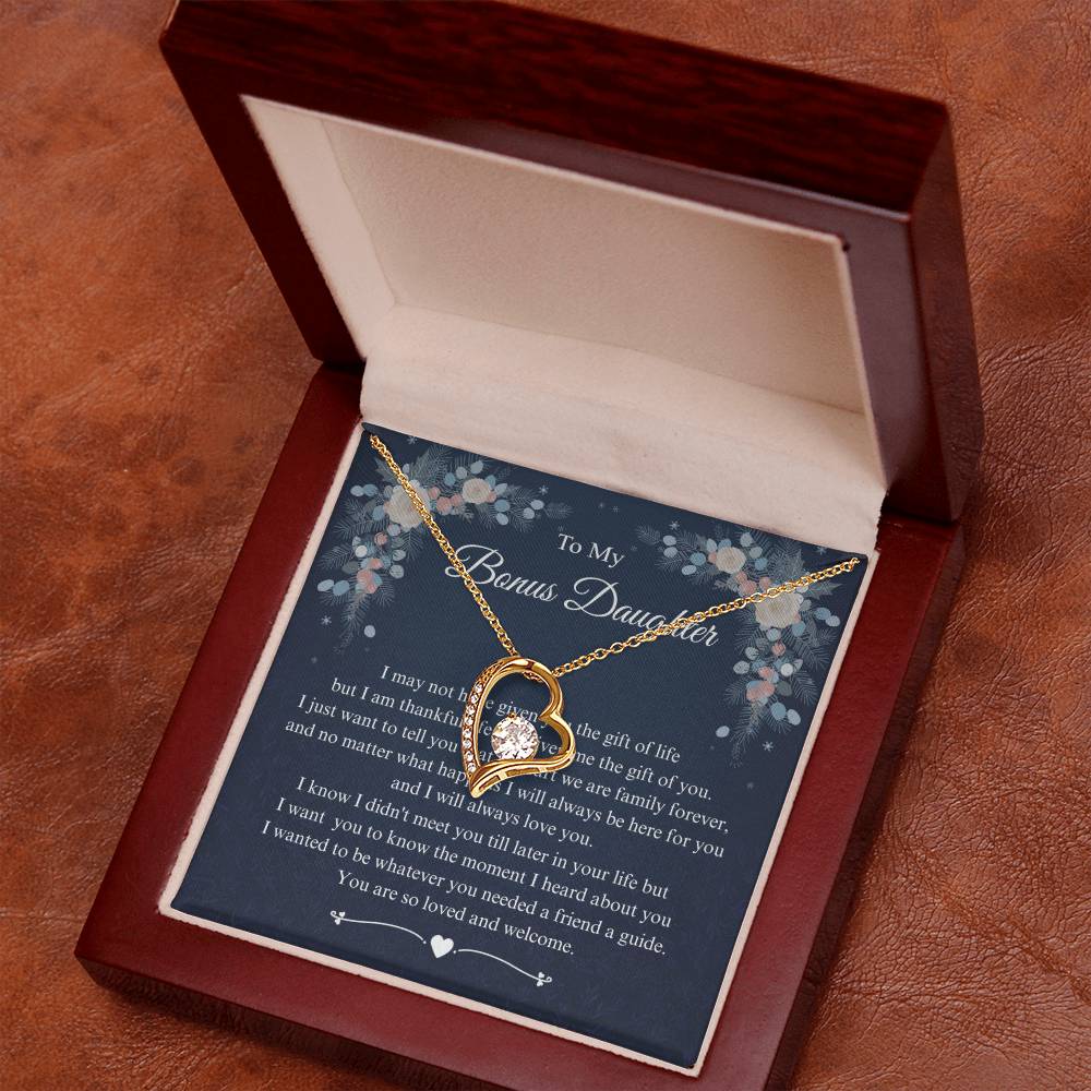 To My Bonus Daughter Necklace, Bonus Daughter Gift Jamie