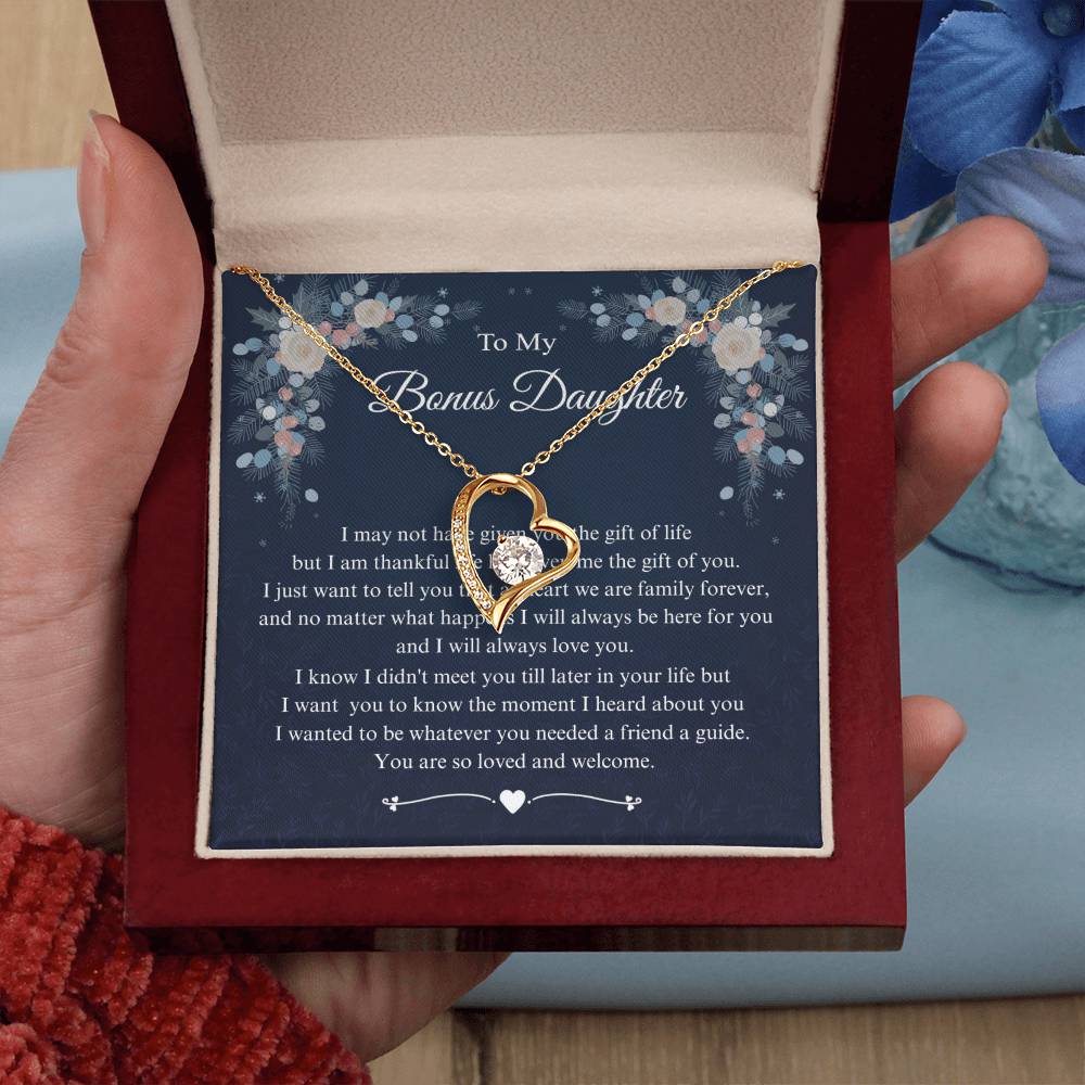 To My Bonus Daughter Necklace, Bonus Daughter Gift Jamie