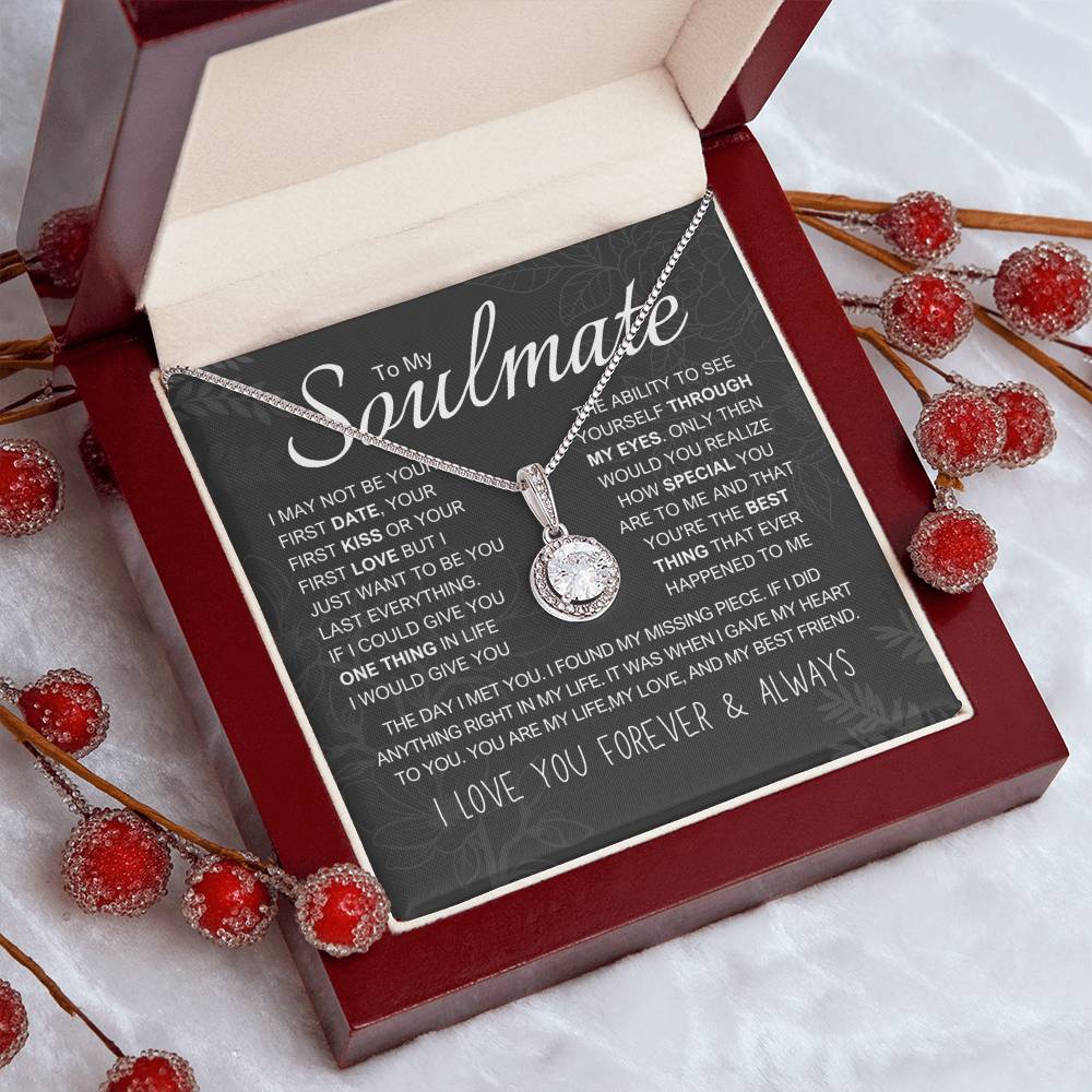 To My Soulmate - "My life, love and best friend" Sparkling Pendant
