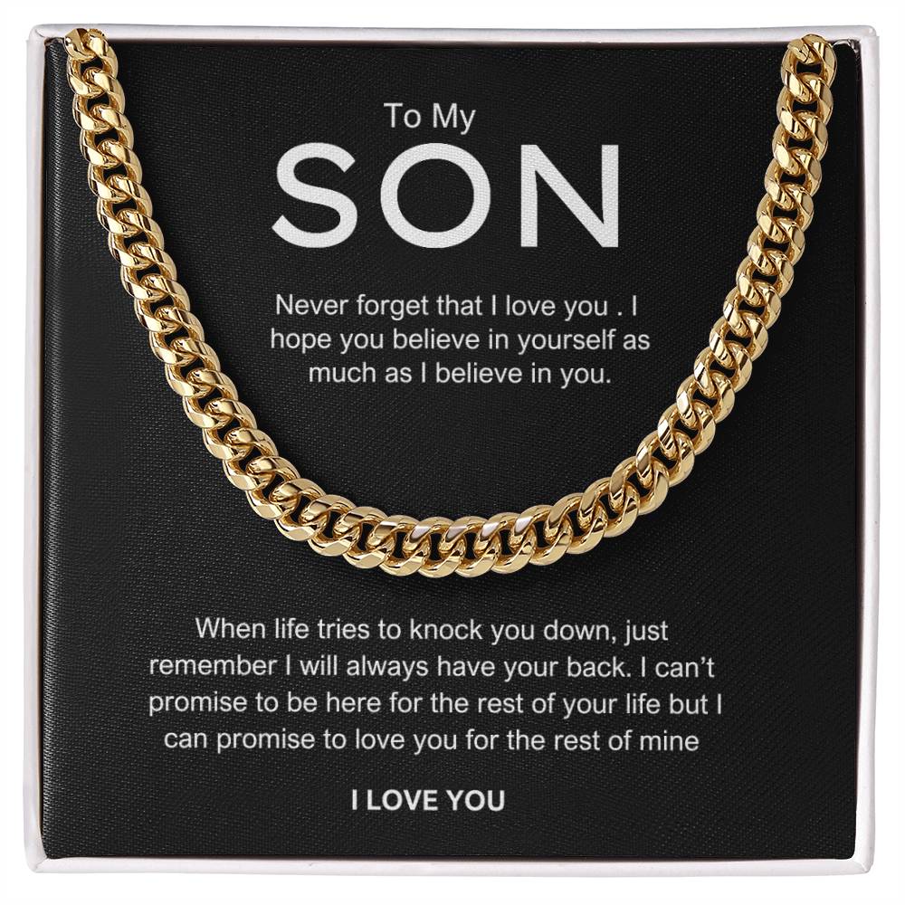 To My Son - "Never forget" chain