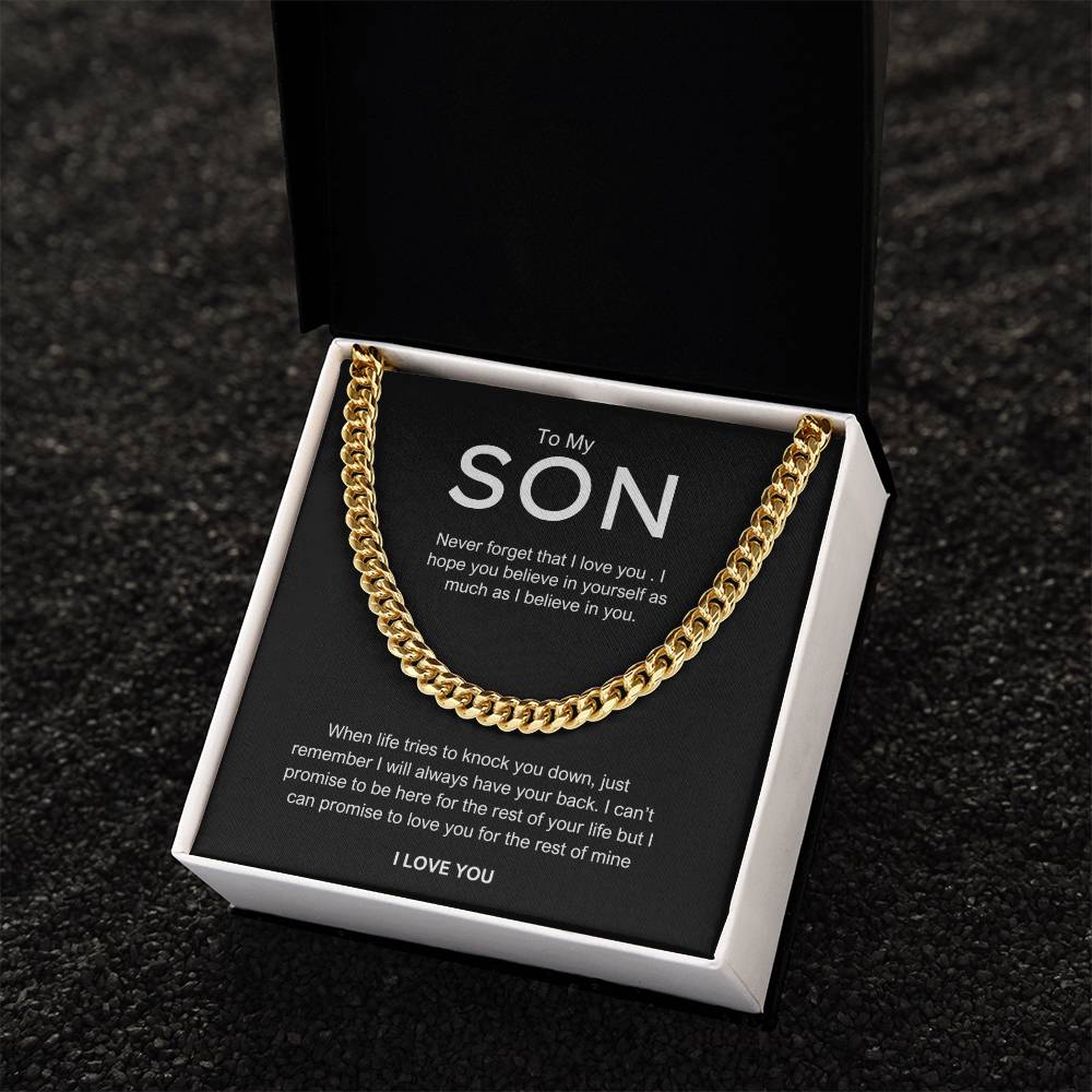 To My Son - "Never forget" chain