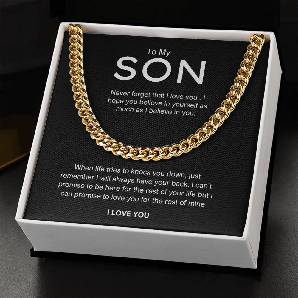 To My Son - "Never forget" chain