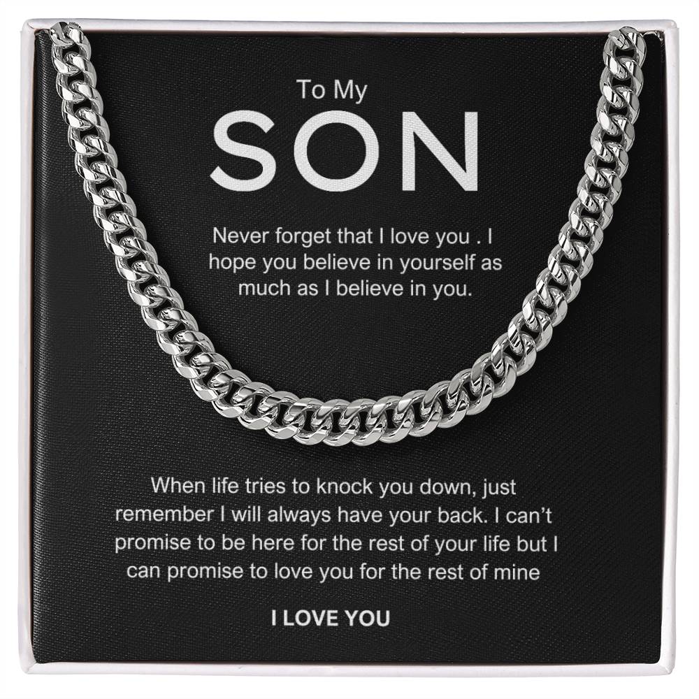 To My Son - "Never forget" chain