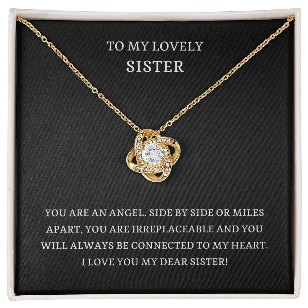 To My Sister Viking Style Love Knot Necklace B0BPN92JG5