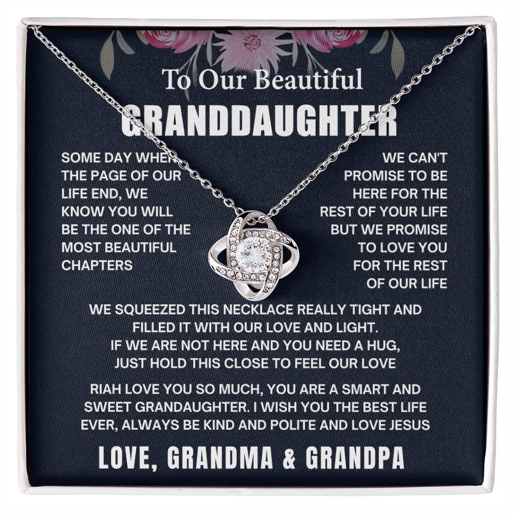 To My Granddaughter Necklace, Riah wright