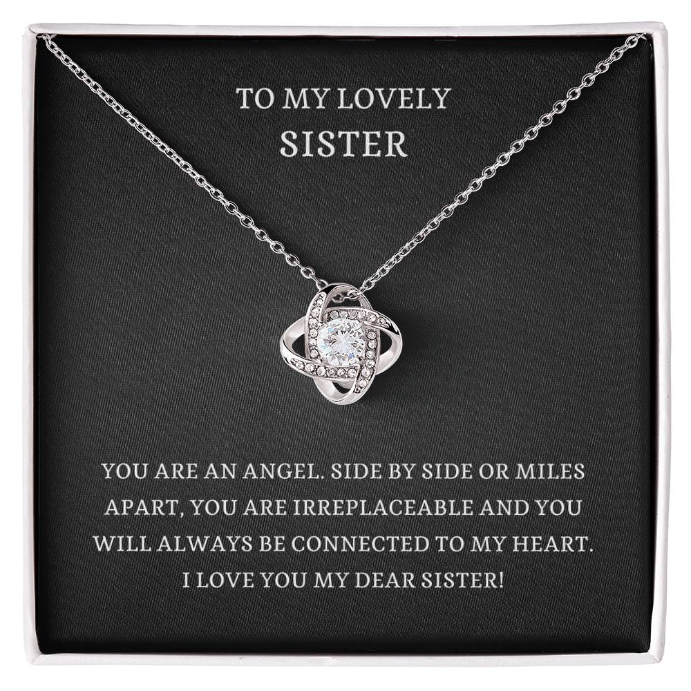 To My Sister Viking Style Love Knot Necklace B0BPN92JG5