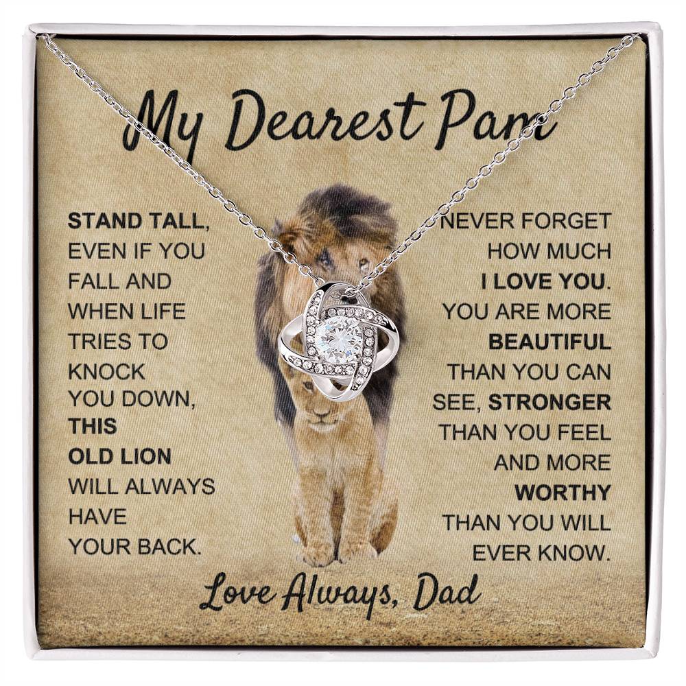 To My Beautiful Daughter Love Knot Necklace Pam Morus