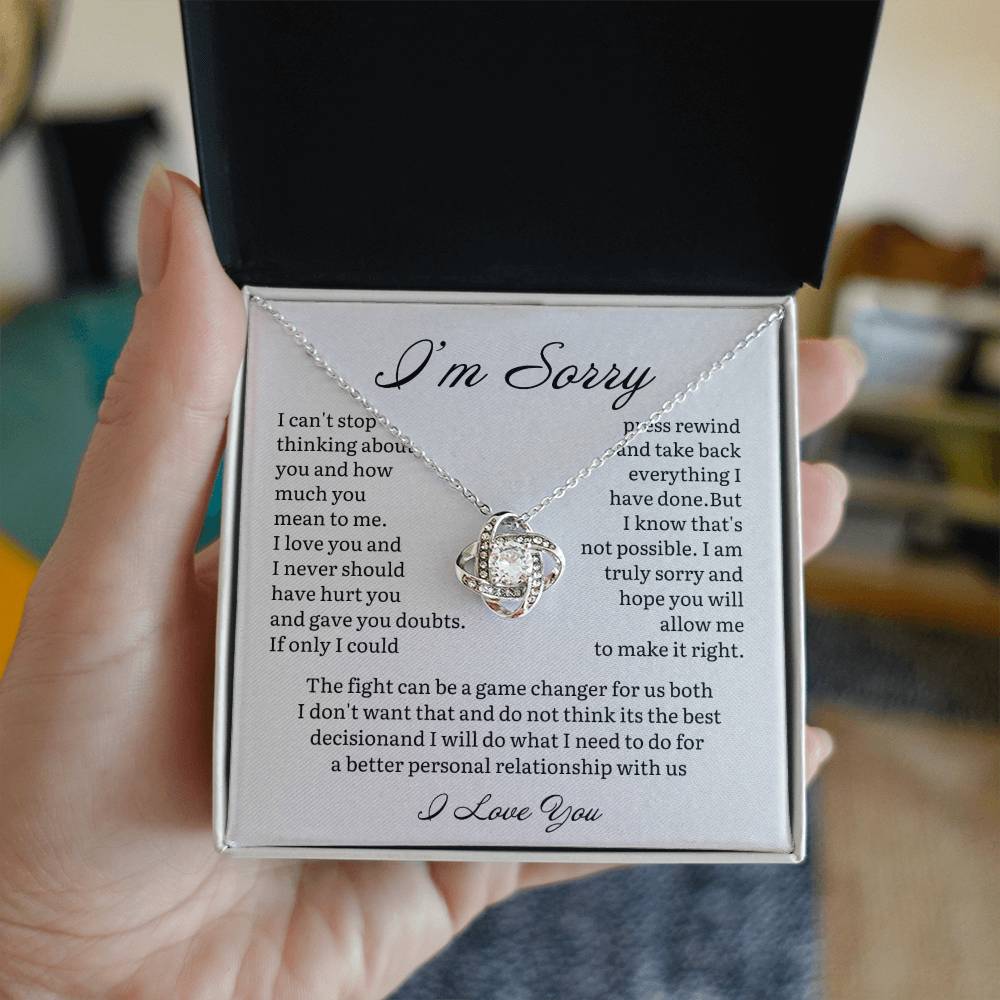 I'm Sorry Gift, Apology Necklace For Wife Girlfriend Jordan womochill