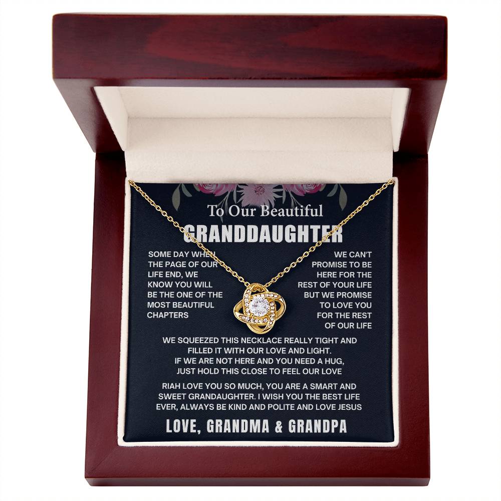 To My Granddaughter Necklace, Riah wright
