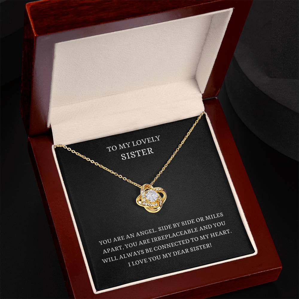 To My Sister Viking Style Love Knot Necklace B0BPN92JG5