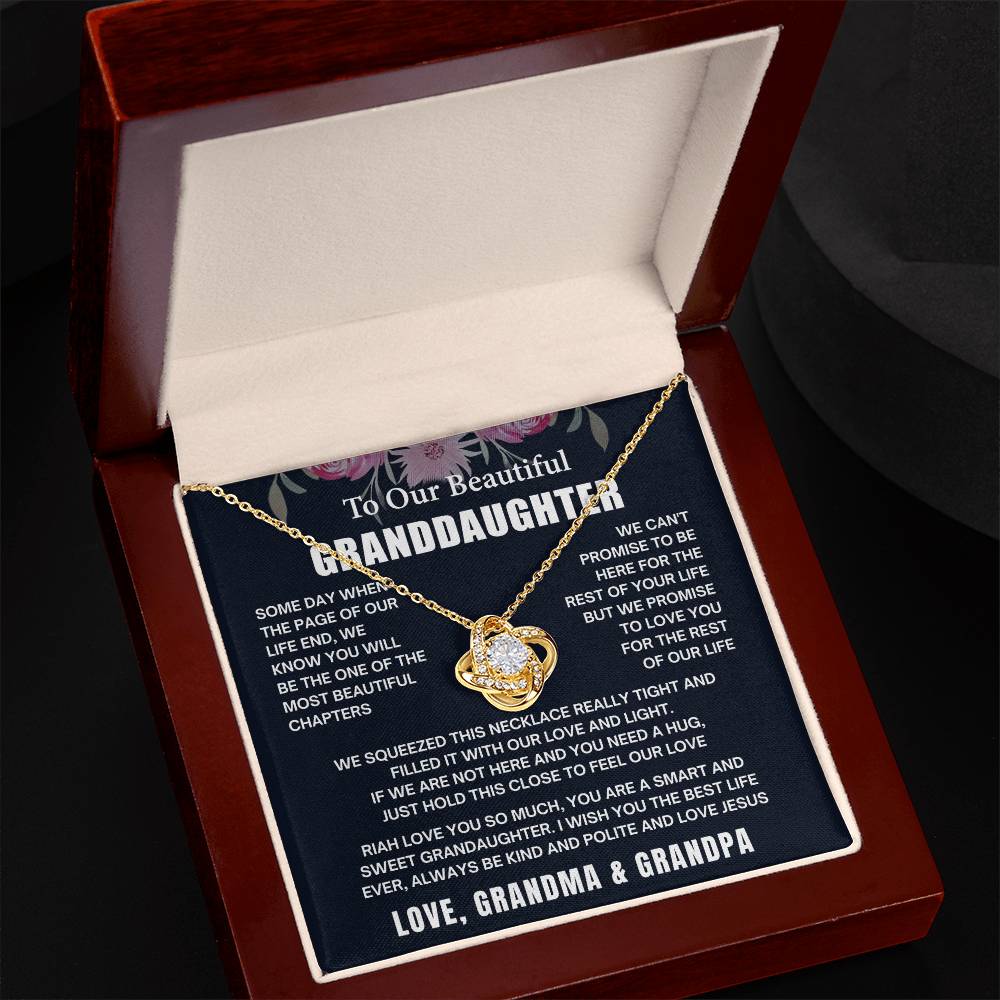To My Granddaughter Necklace, Riah wright