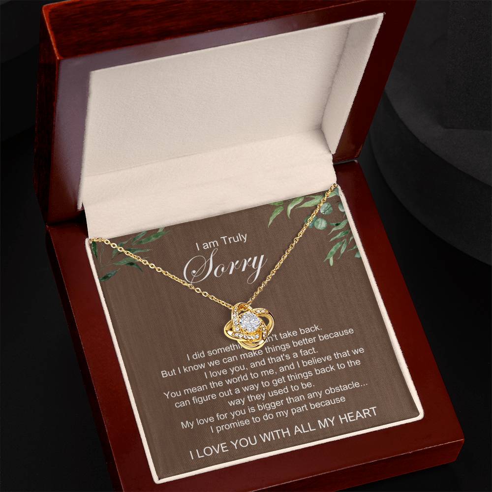I'm Sorry Gift, Apology Necklace For Wife Girlfriend, Love Knot B0BLLXRLP8