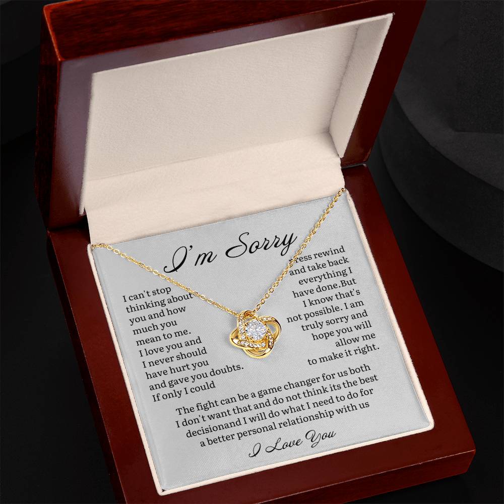 I'm Sorry Gift, Apology Necklace For Wife Girlfriend Jordan womochill