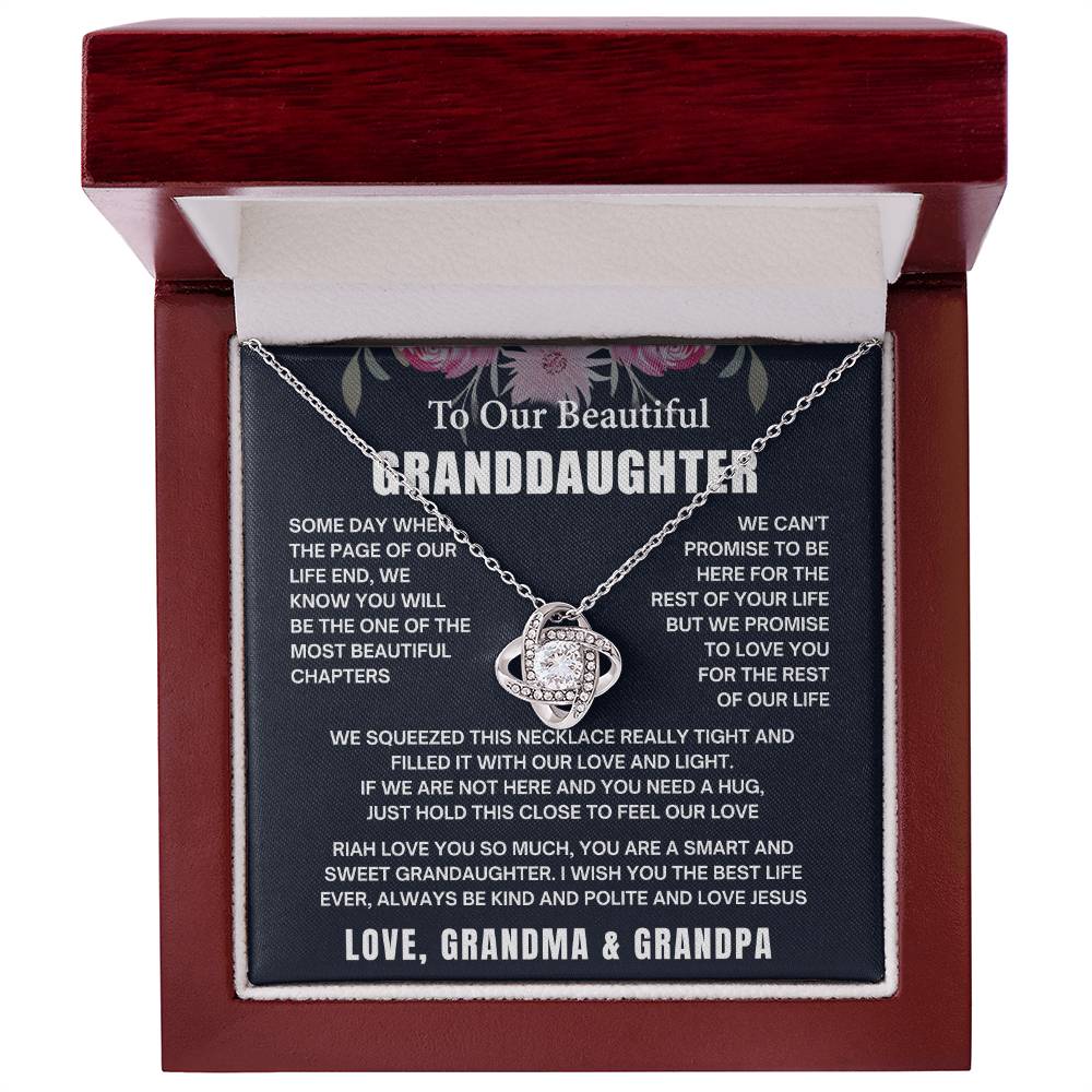 To My Granddaughter Necklace, Riah wright