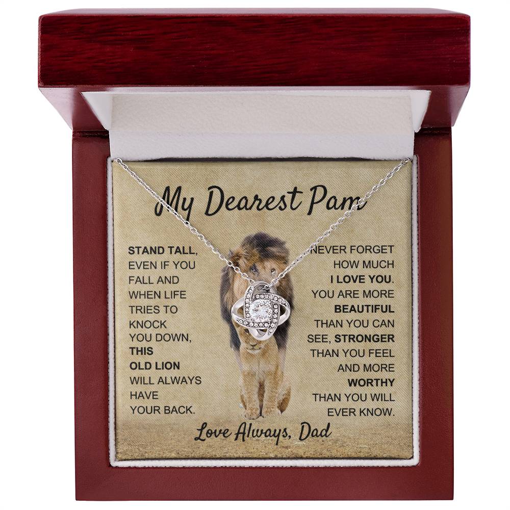 To My Beautiful Daughter Love Knot Necklace Pam Morus