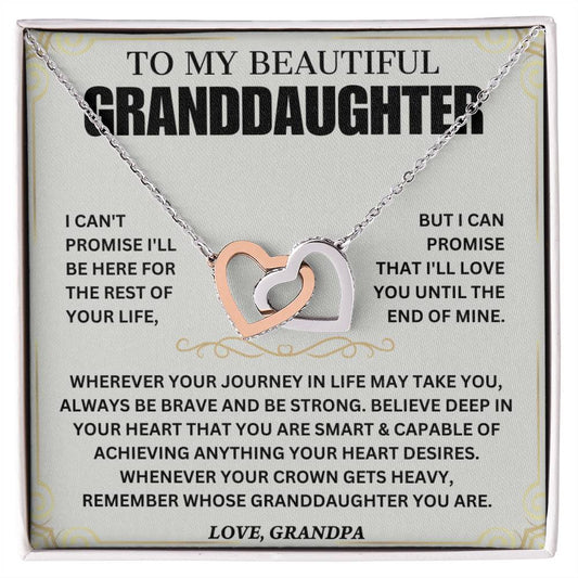 To My Granddaughter Necklace, Sugar Spring Granddaughter Necklace JWSHINEE- B0CN133CM4