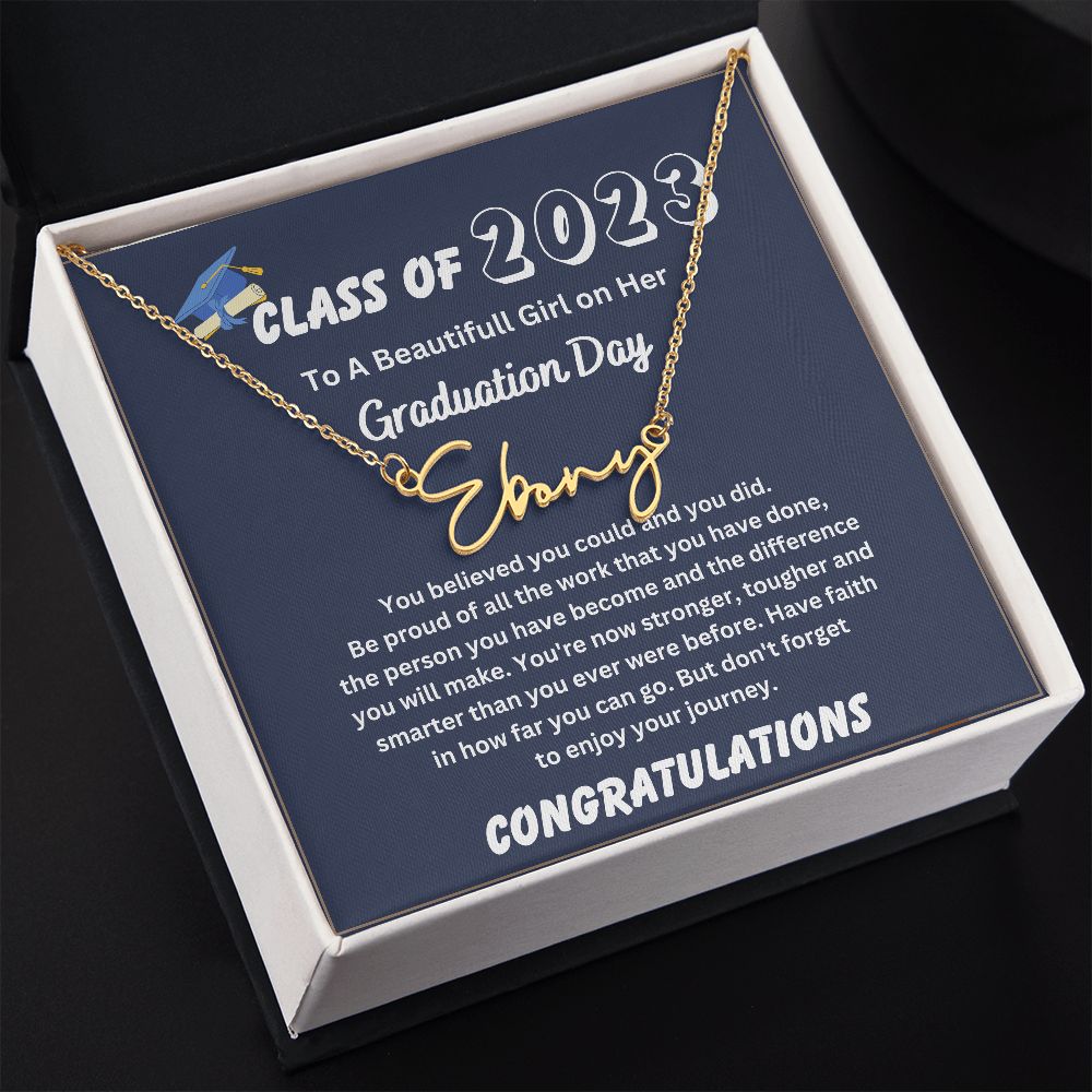 Custom Name Necklace Personalized Graduation Necklace For Her 2023 - College Graduation Gifts Gor Her 2023 - Masters Degree Graduation Gifts