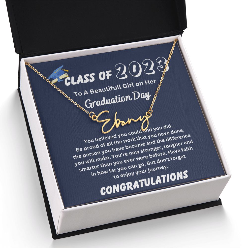 Custom Name Necklace Personalized Graduation Necklace For Her 2023 - College Graduation Gifts Gor Her 2023 - Masters Degree Graduation Gifts