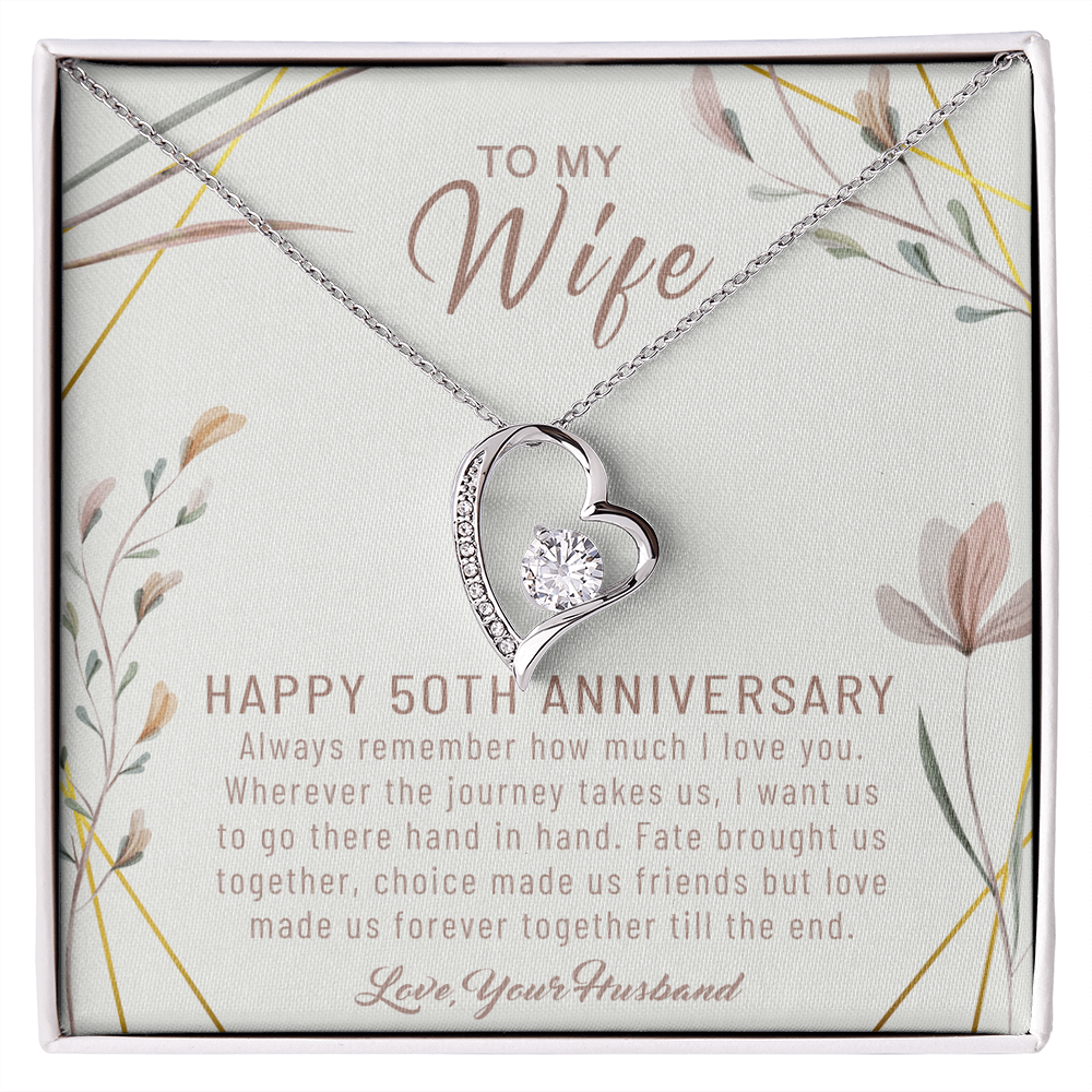50th Anniversary Necklace Gift For Her 50 Year Wedding Jewelry Present B09CLNQB4J