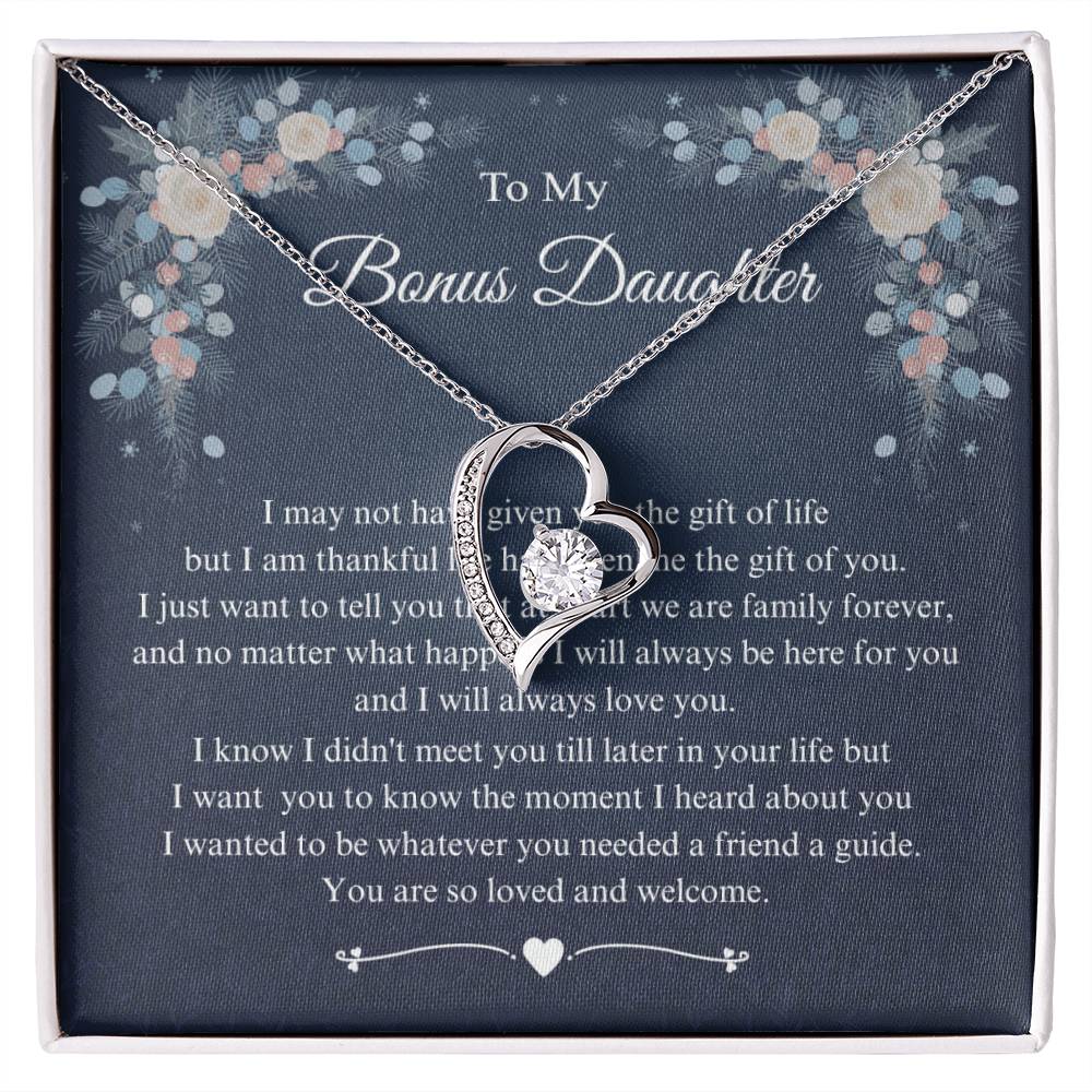 To My Bonus Daughter Necklace, Bonus Daughter Gift Jamie