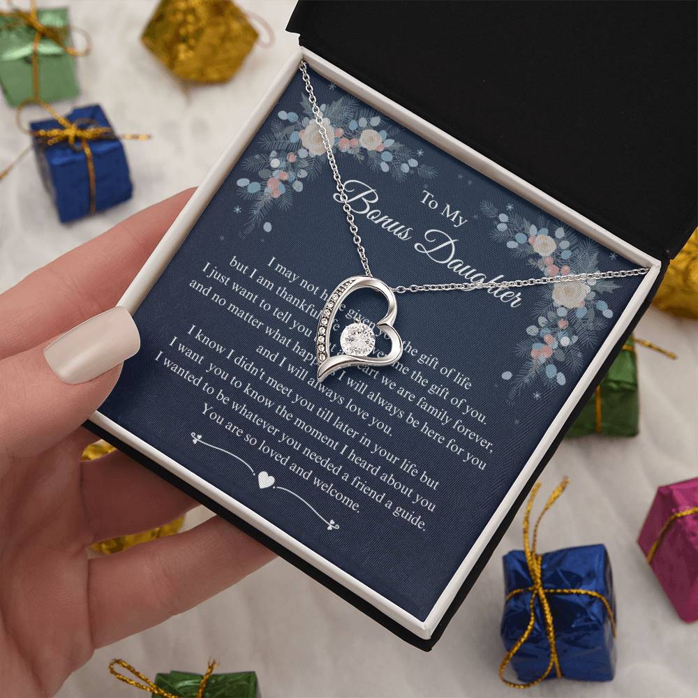 To My Bonus Daughter Necklace, Bonus Daughter Gift Jamie