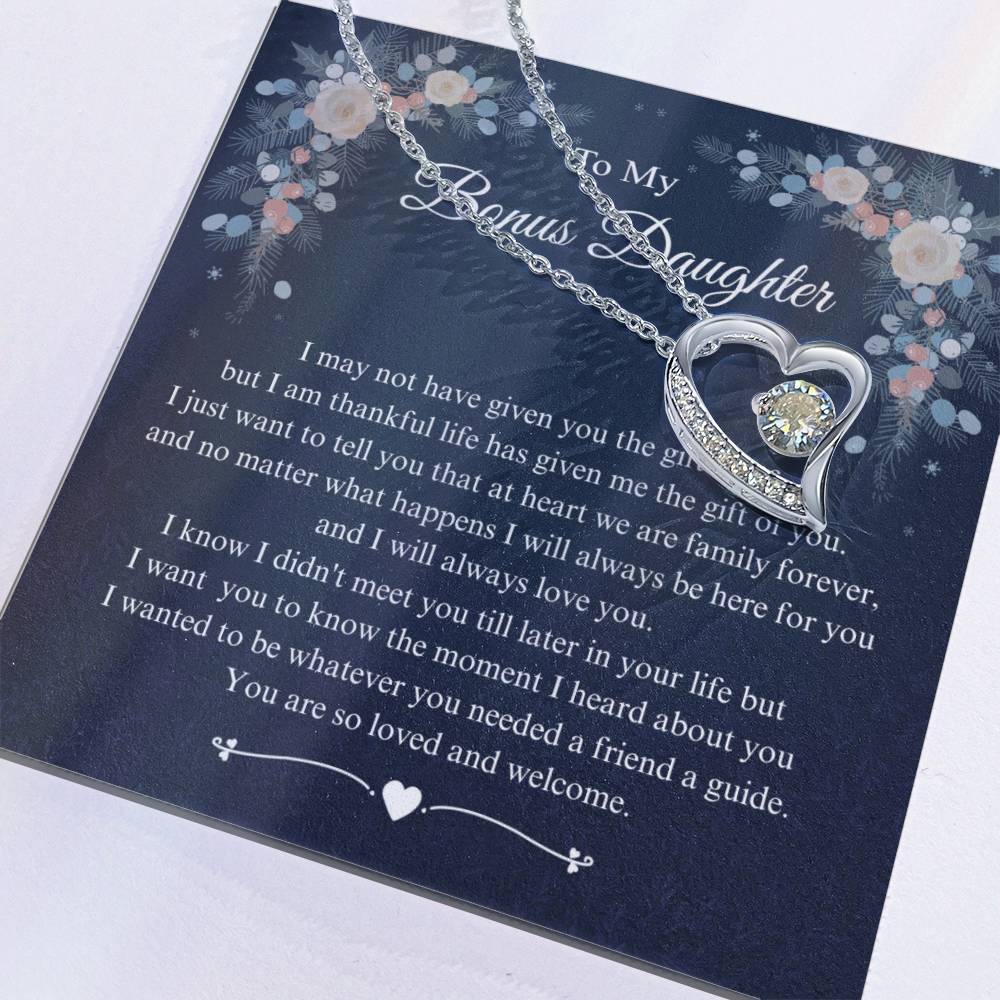 To My Bonus Daughter Necklace, Bonus Daughter Gift Jamie
