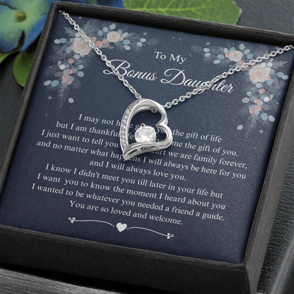 To My Bonus Daughter Necklace, Bonus Daughter Gift Jamie