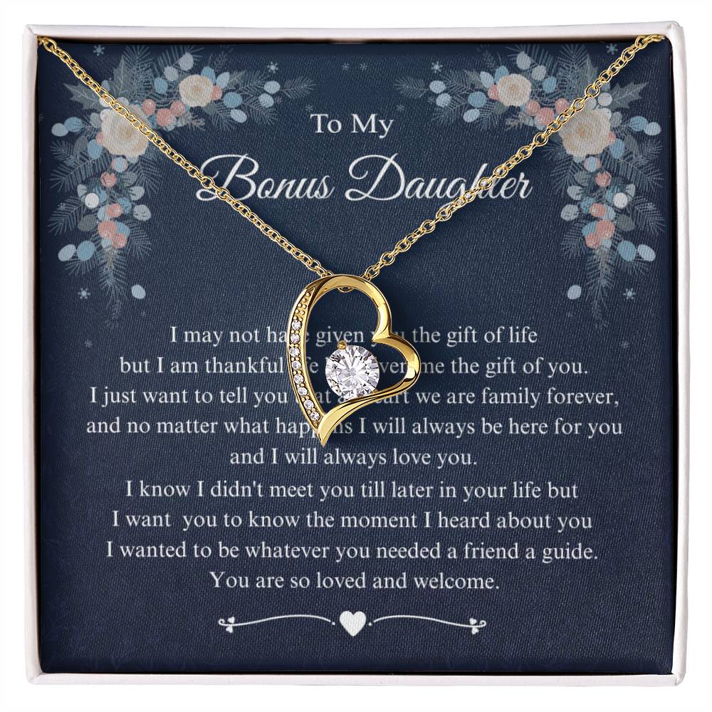 To My Bonus Daughter Necklace, Bonus Daughter Gift Jamie