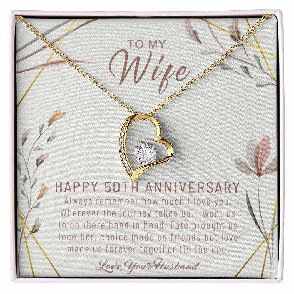 50th Anniversary Necklace Gift For Her 50 Year Wedding Jewelry Present B09CLNQB4J