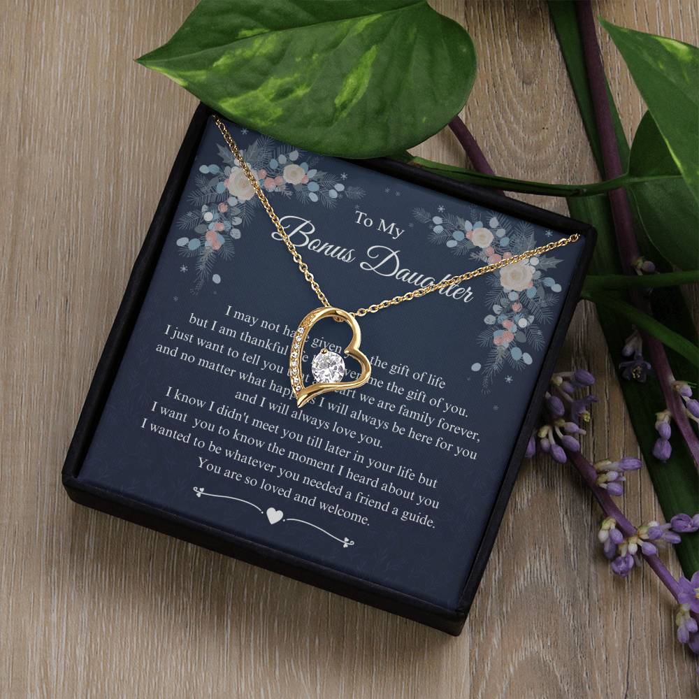 To My Bonus Daughter Necklace, Bonus Daughter Gift Jamie