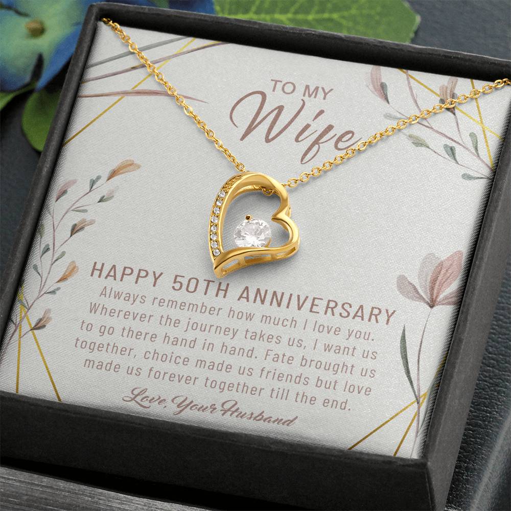 50th Anniversary Necklace Gift For Her 50 Year Wedding Jewelry Present B09CLNQB4J