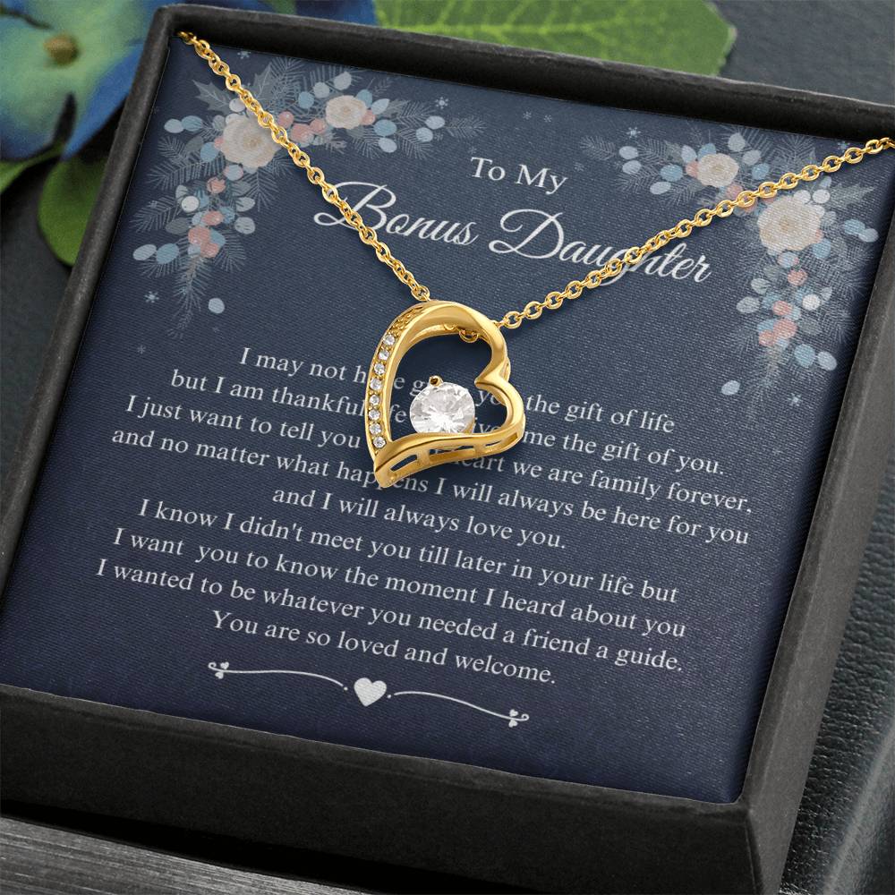 To My Bonus Daughter Necklace, Bonus Daughter Gift Jamie
