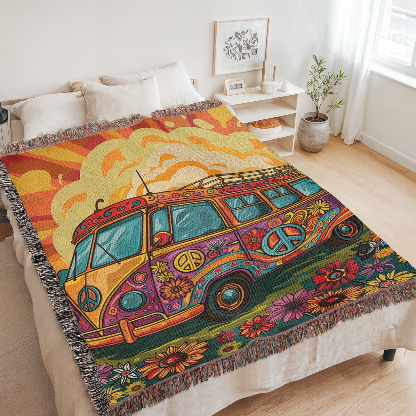 Good Vibes Camper Woven Blanket