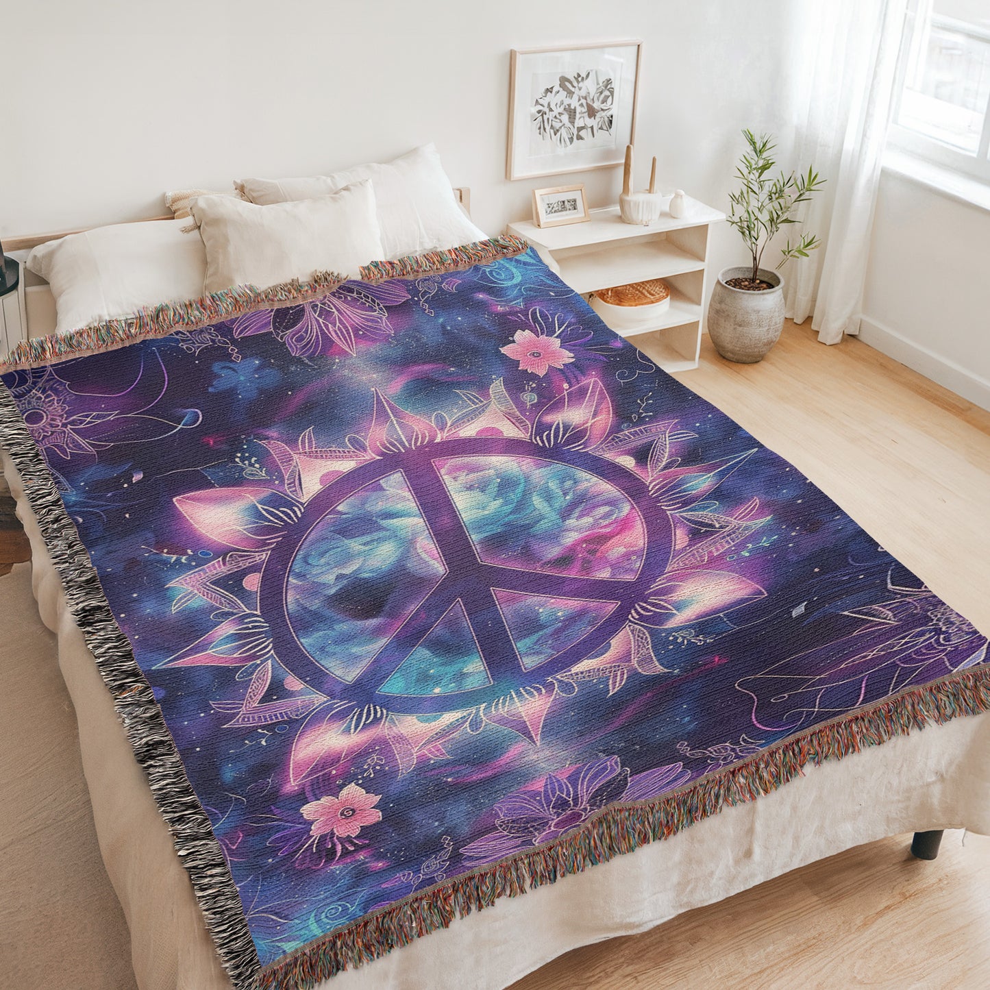 Cosmic Peace Woven Blanket