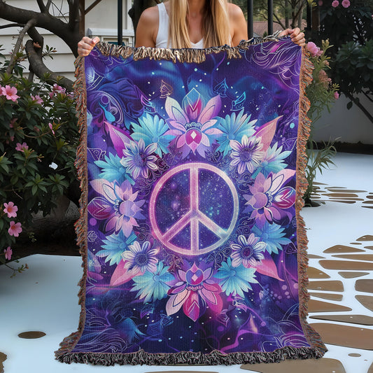 Peaceful Galaxy Woven Blanket