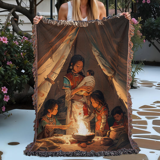 Native Mom’s Kitchen Woven Blanket