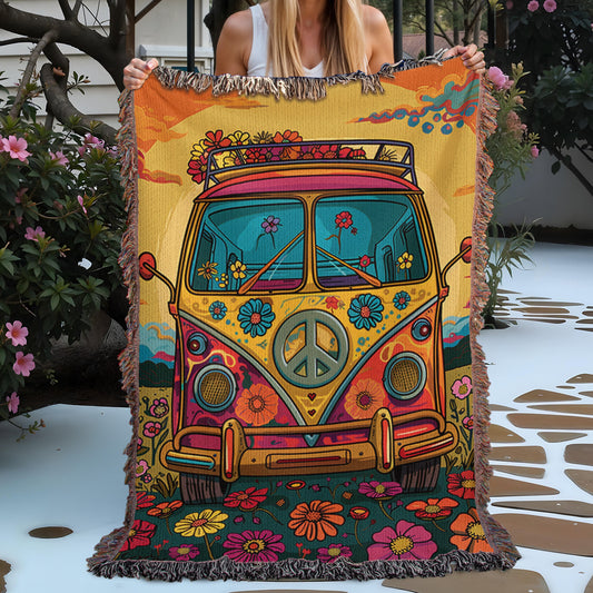 Hippie Road Trip Woven Blanket