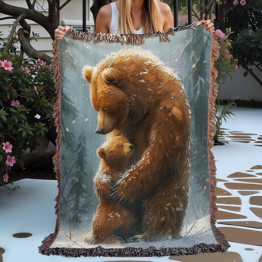Mother Bear’s Shield Woven Blanket