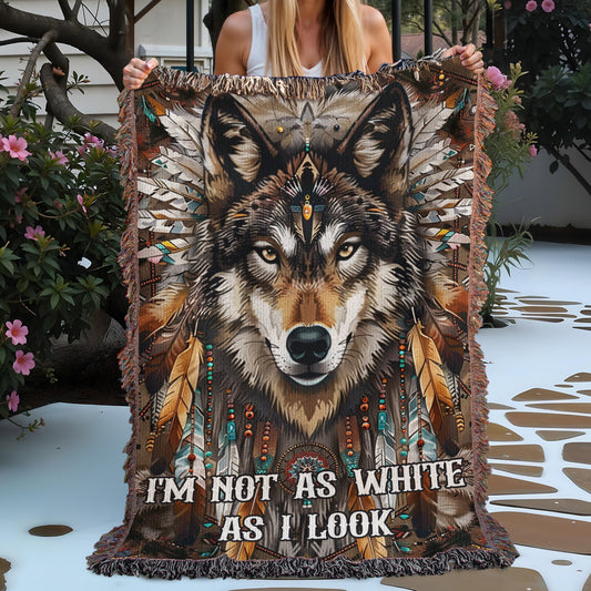 Spirit Wolf Woven Blanket