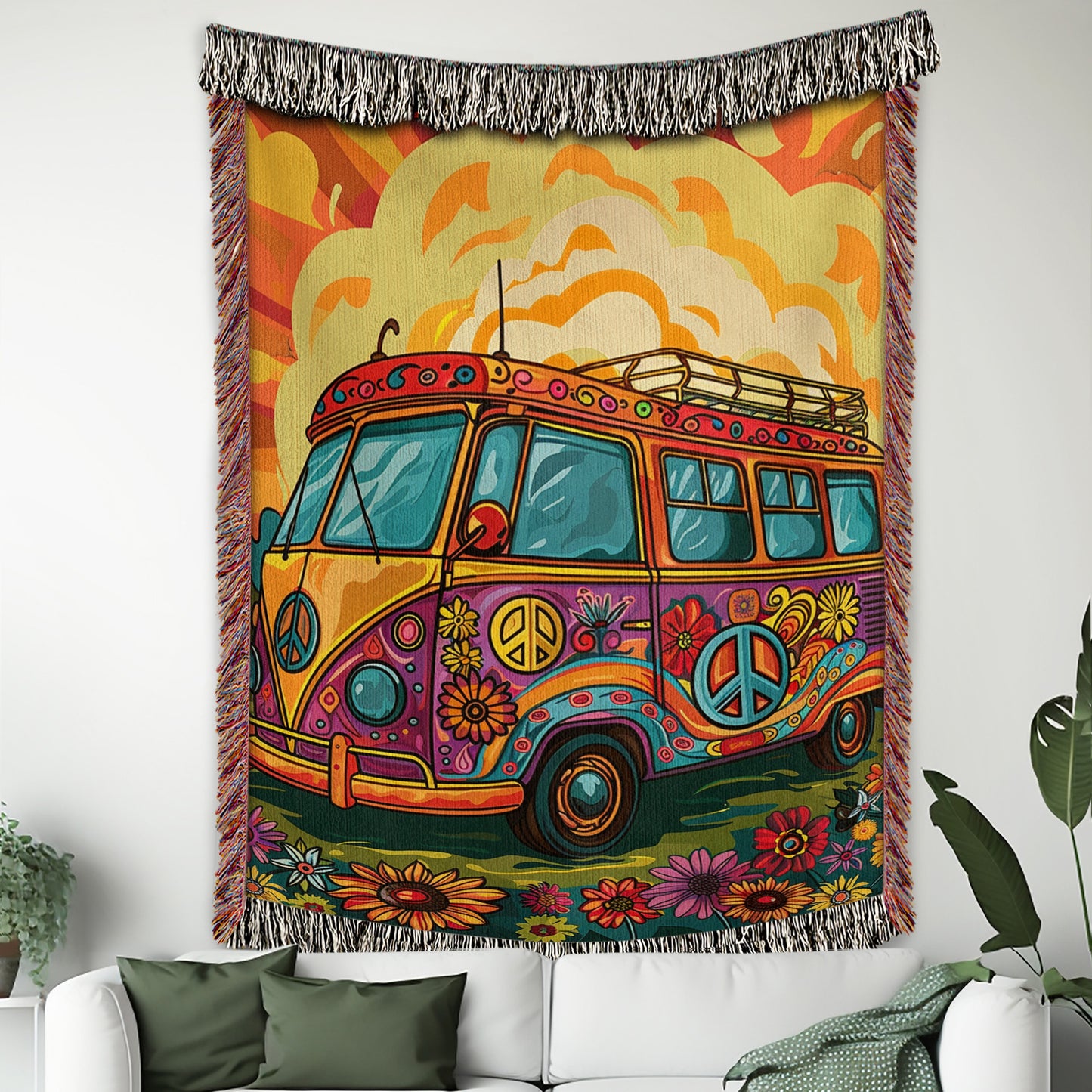 Good Vibes Camper Woven Blanket