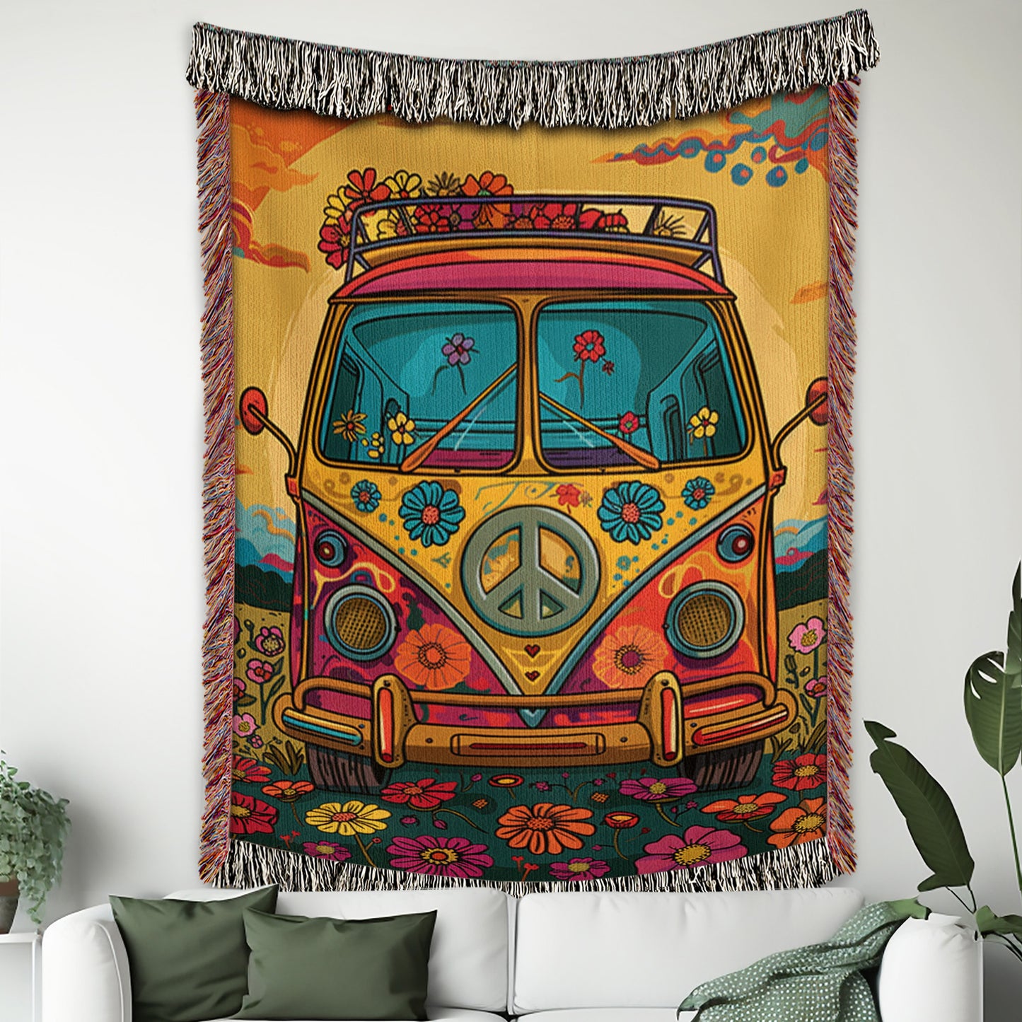 Hippie Road Trip Woven Blanket