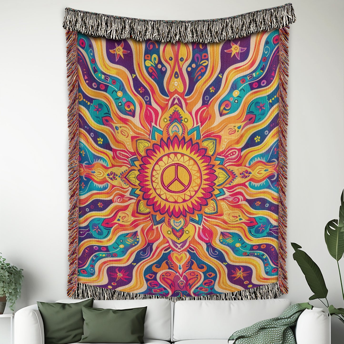 Peaceful Sun Woven Blanket