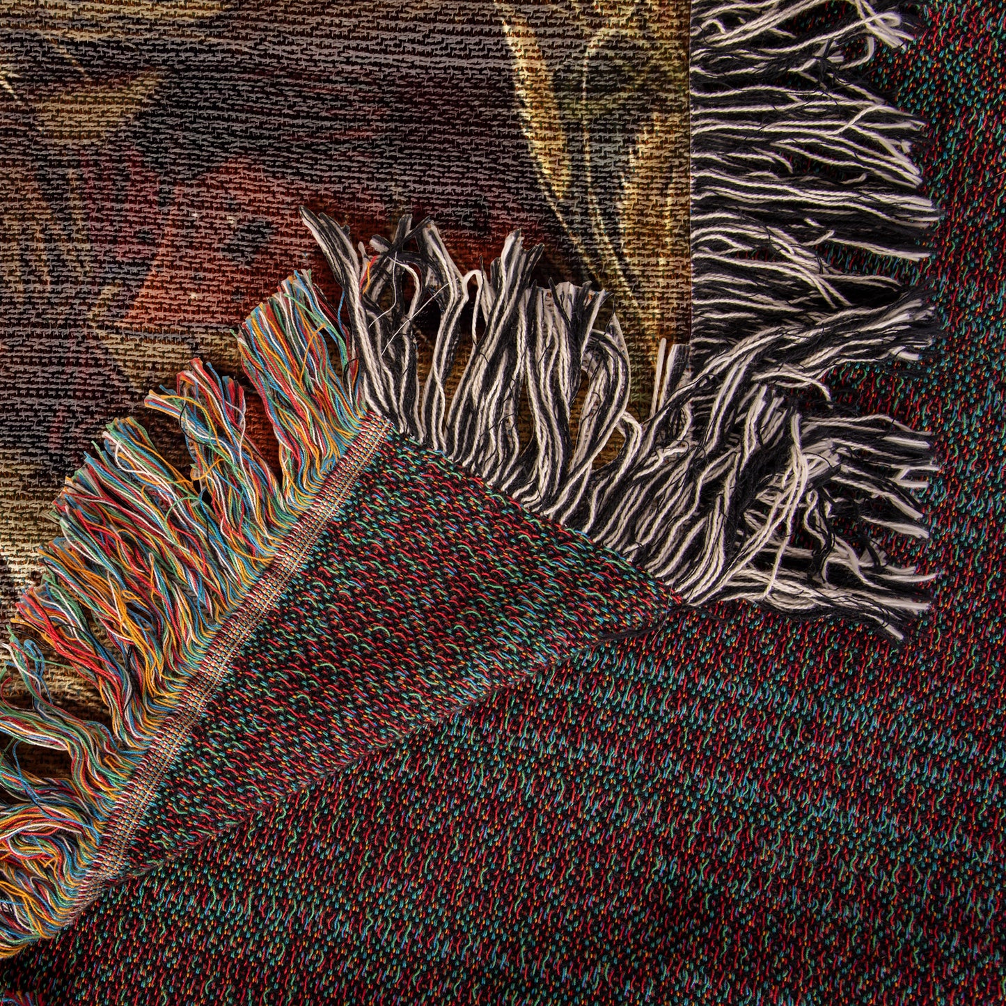 Bear and Native Woven Blanket