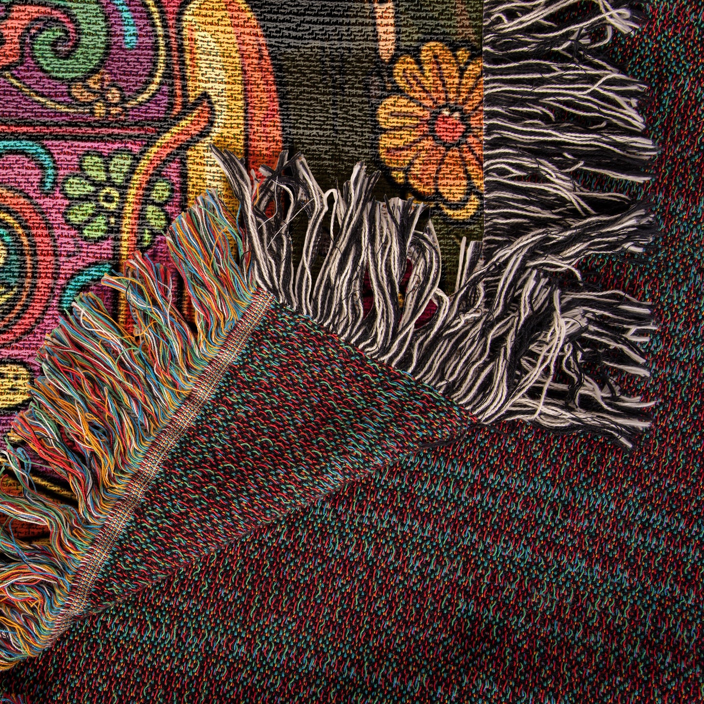 Retro Camper Vibe Woven Blanket