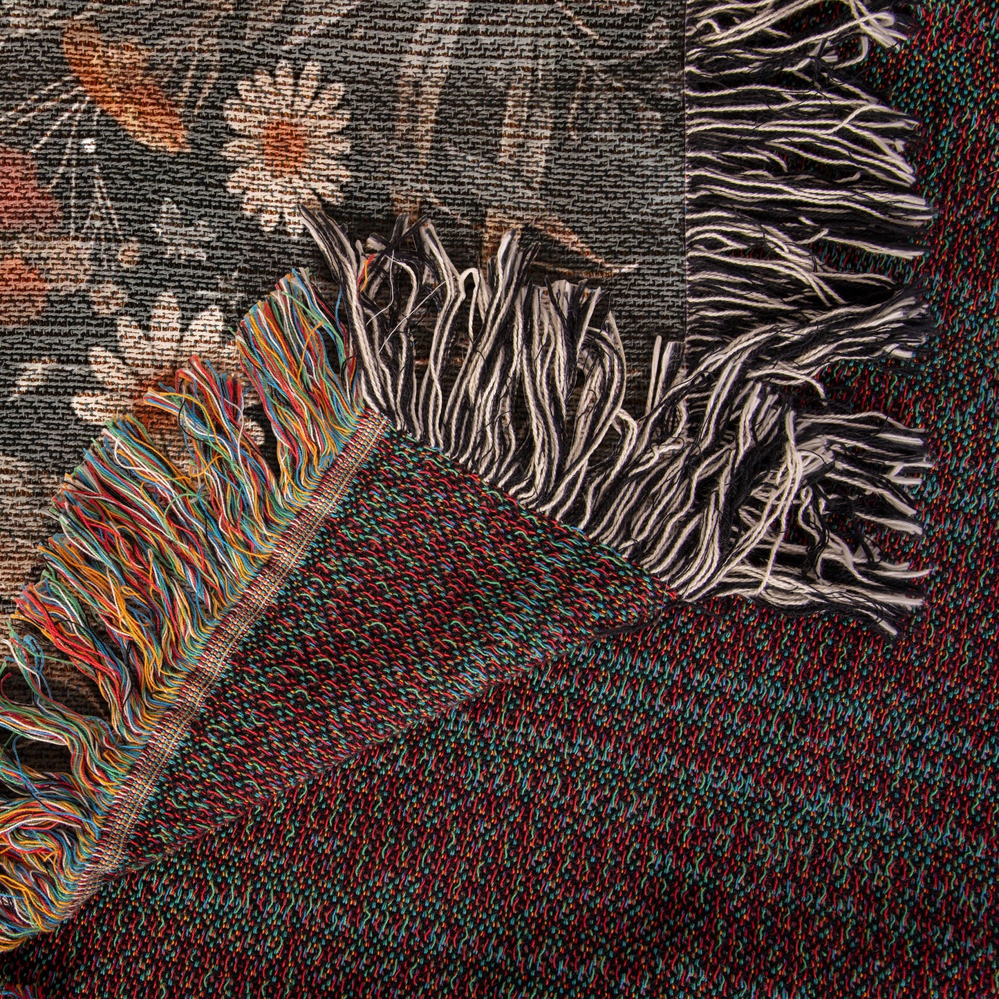 Red Tail Hawk Couple Woven Blanket