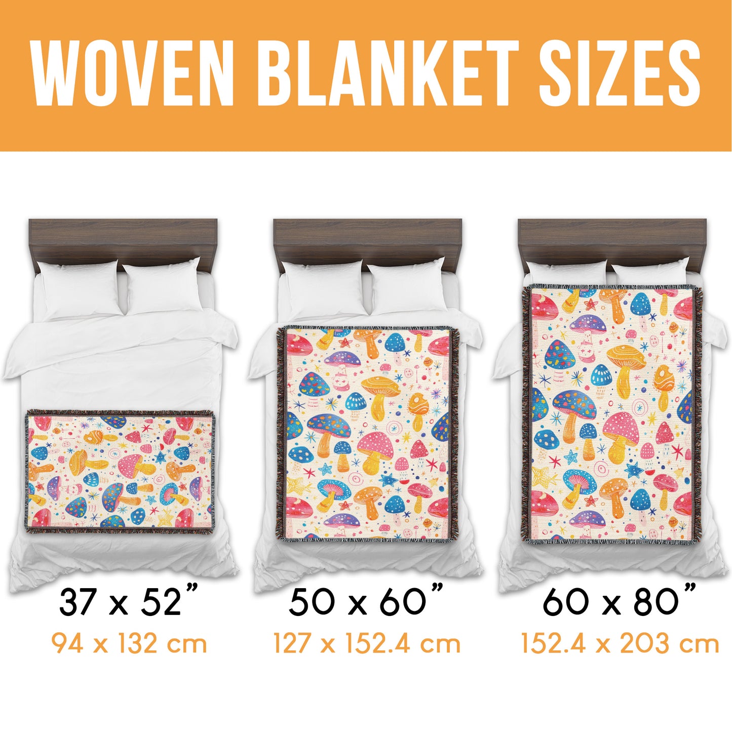 Magic Mushroom Woven Blanket