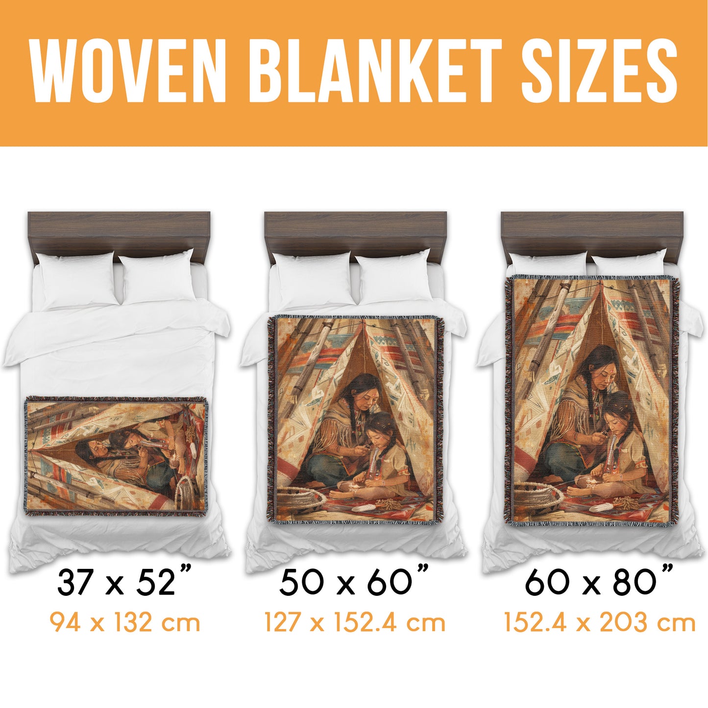 Mom’s Embroidery Woven Blanket